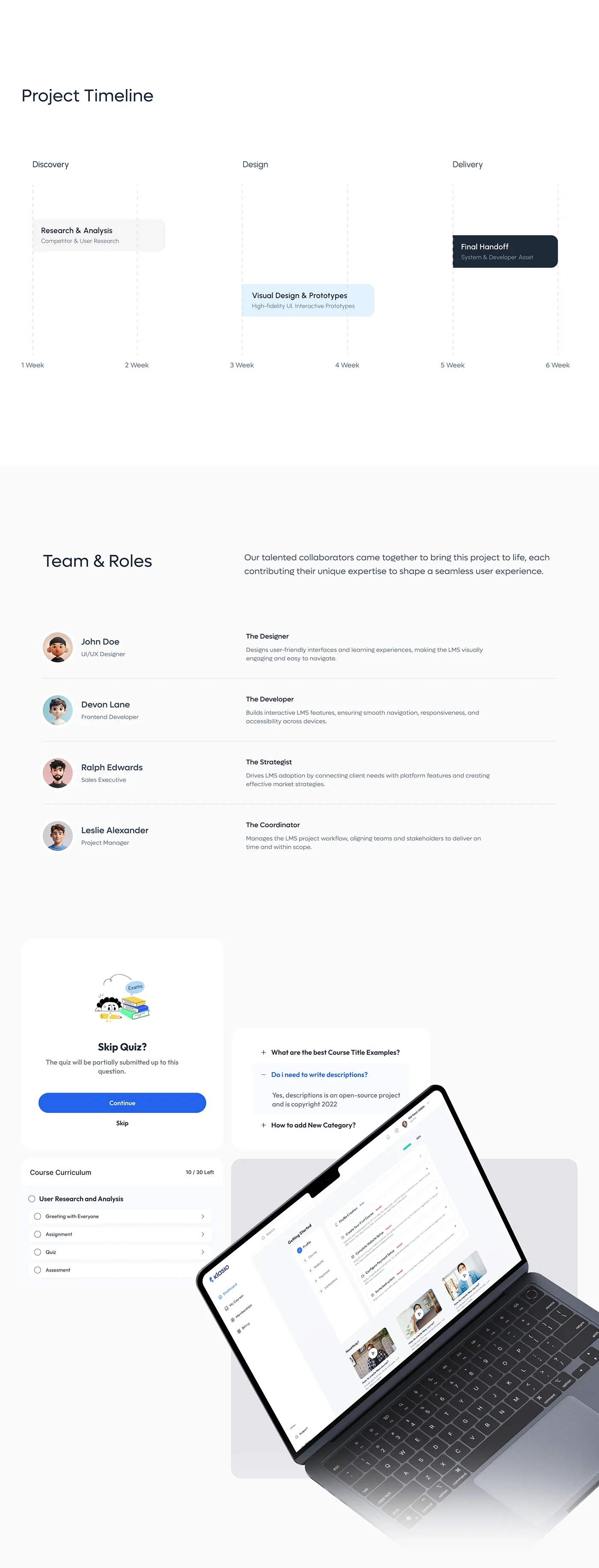 Klassio LMS AI-powered learning management dashboard — original design board 5