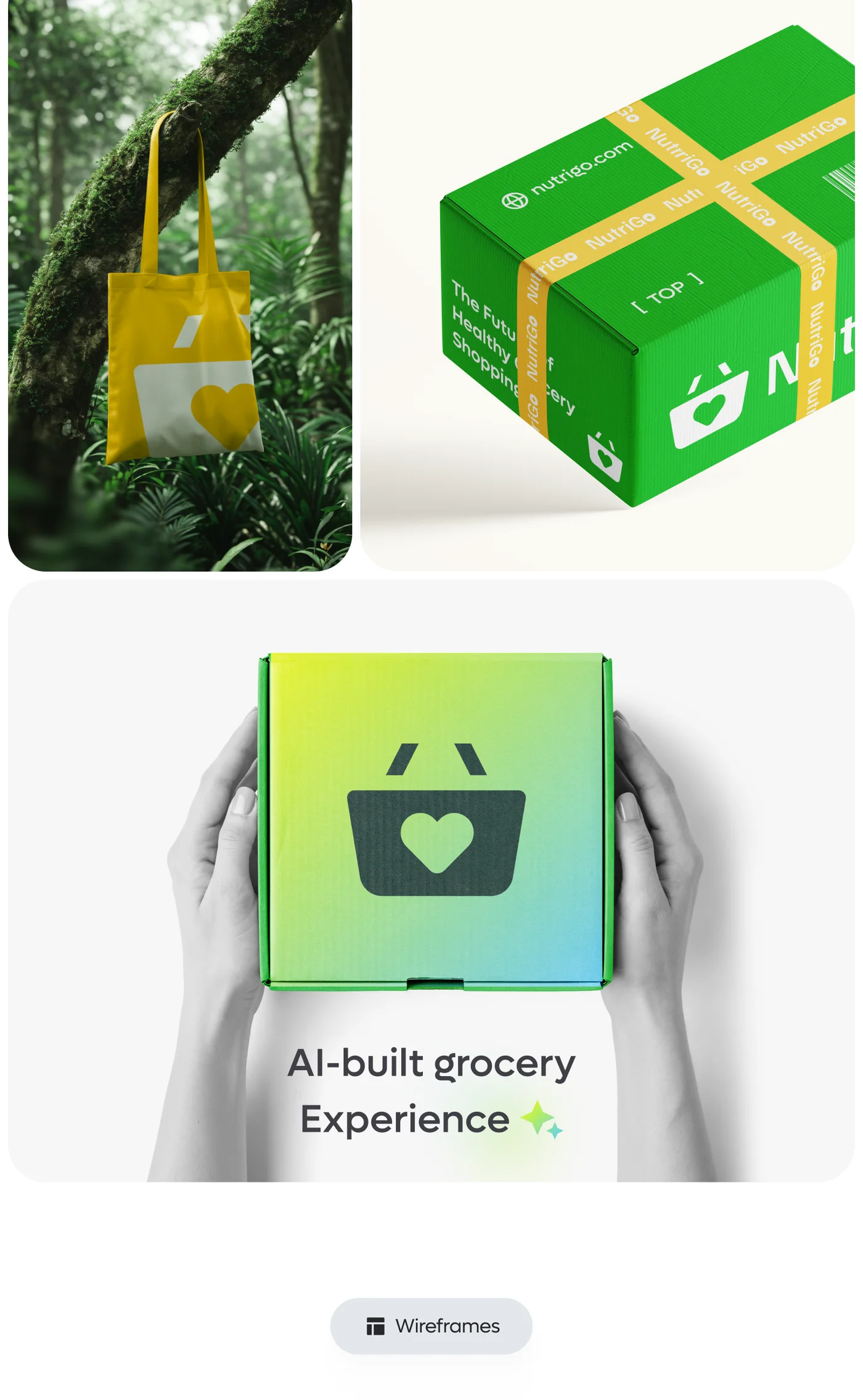 NutriGo AI nutrition and meal planning SaaS — original design board 7