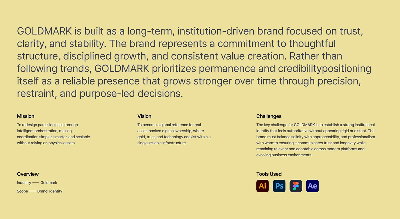 Goldmark luxury brand identity by Jakaria Mahmud, board 2