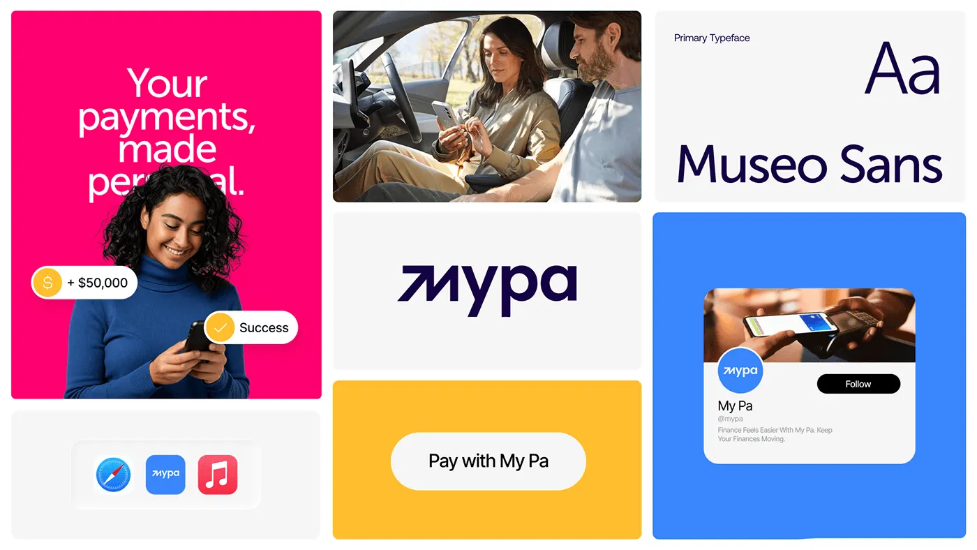 MYPA fintech brand identity by Jakaria Mahmud, board 2