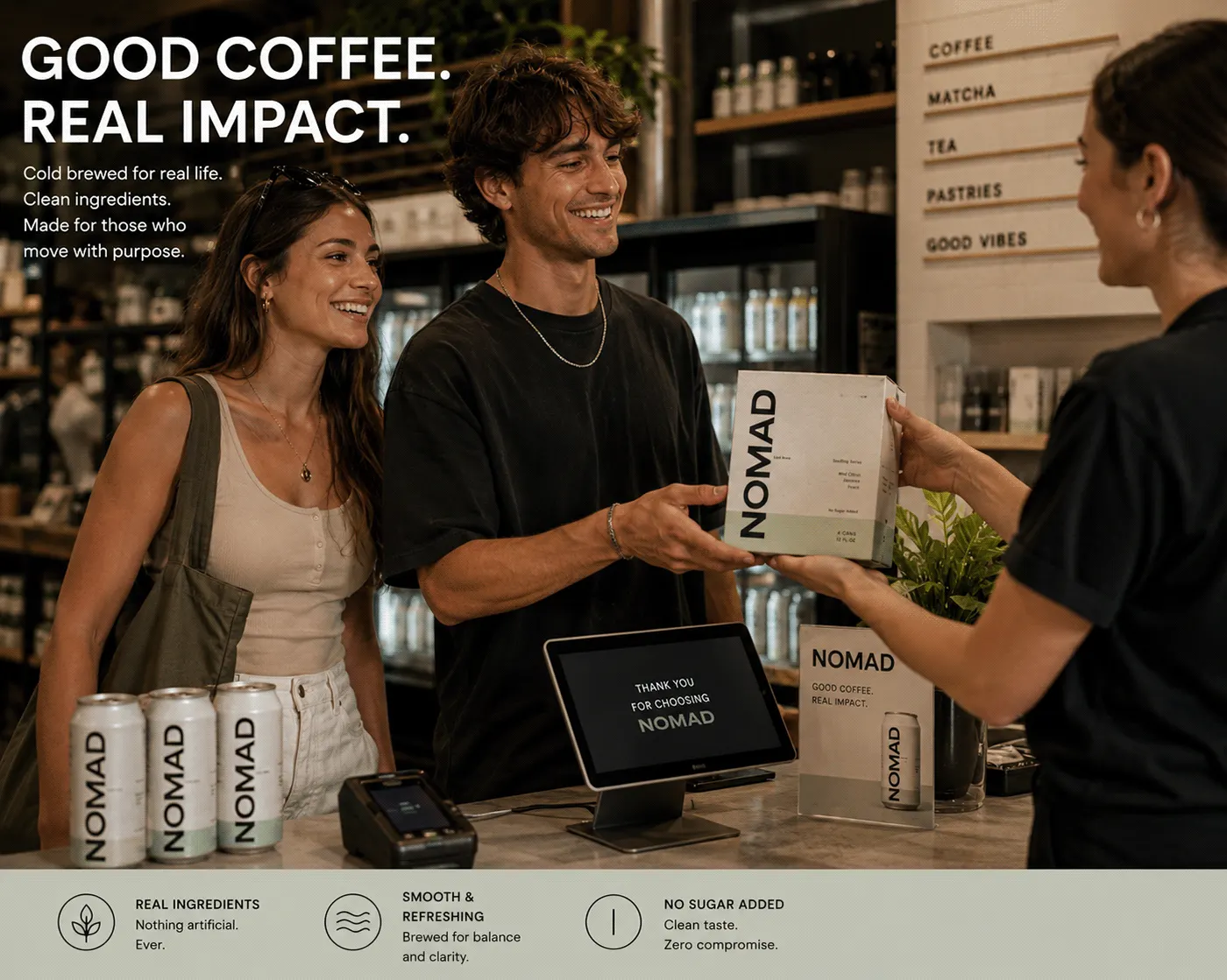 NOMAD Coffee brand identity and packaging by Jakaria Mahmud, board 17