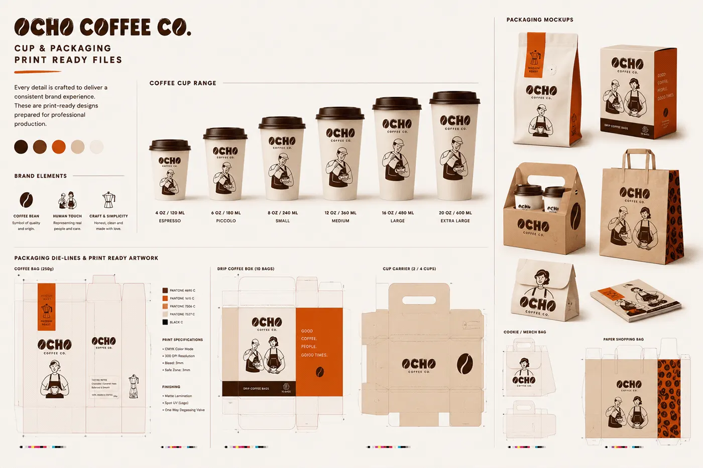 OCHO Coffee Co. coffee branding and packaging by Jakaria Mahmud, board 8