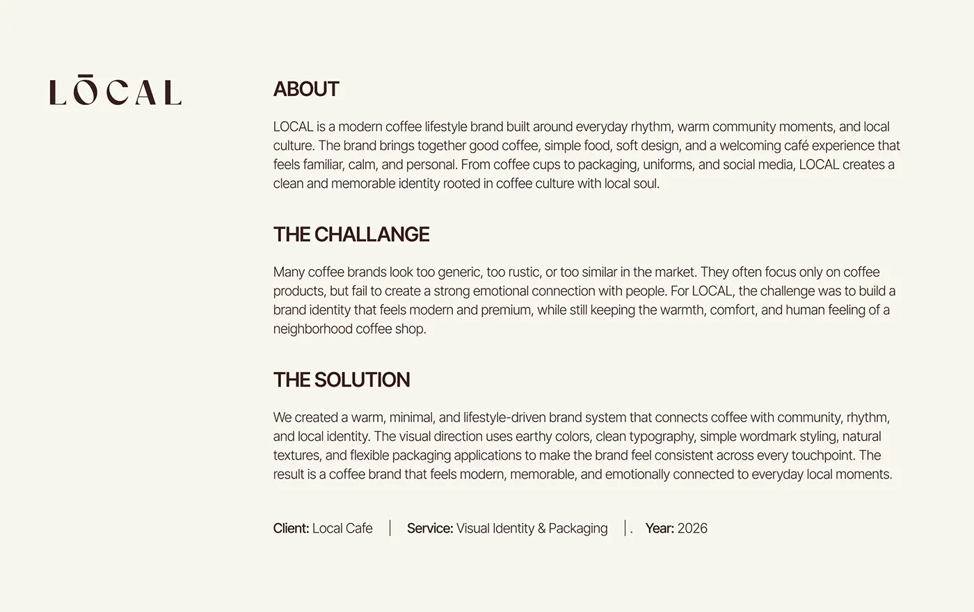 Local Coffee coffee shop brand identity by Jakaria Mahmud, board 2