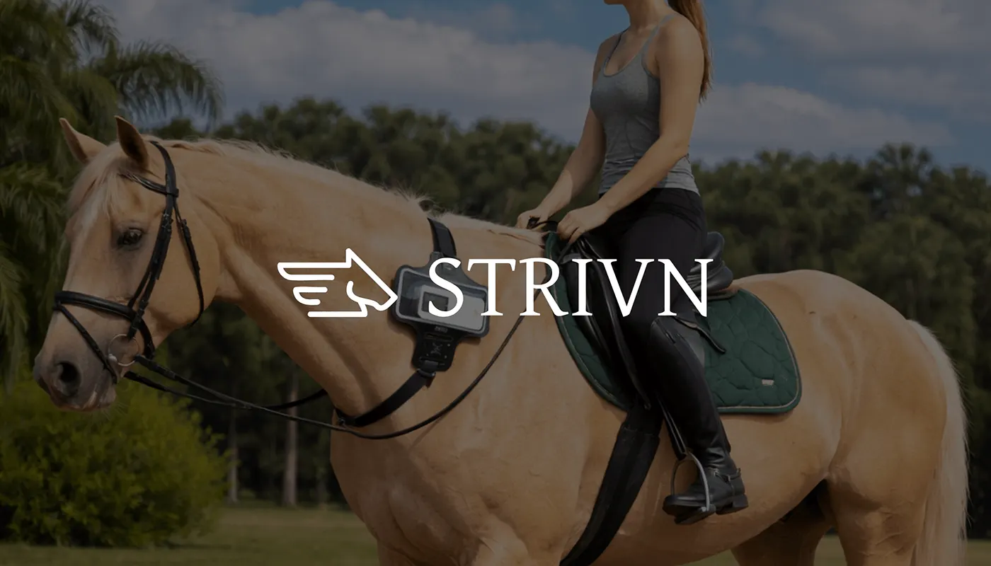 STRIVN equine health tech branding by Jakaria Mahmud
