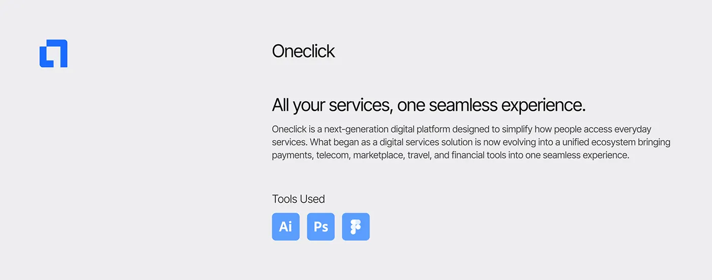 OneClick fintech brand identity by Jakaria Mahmud, board 2