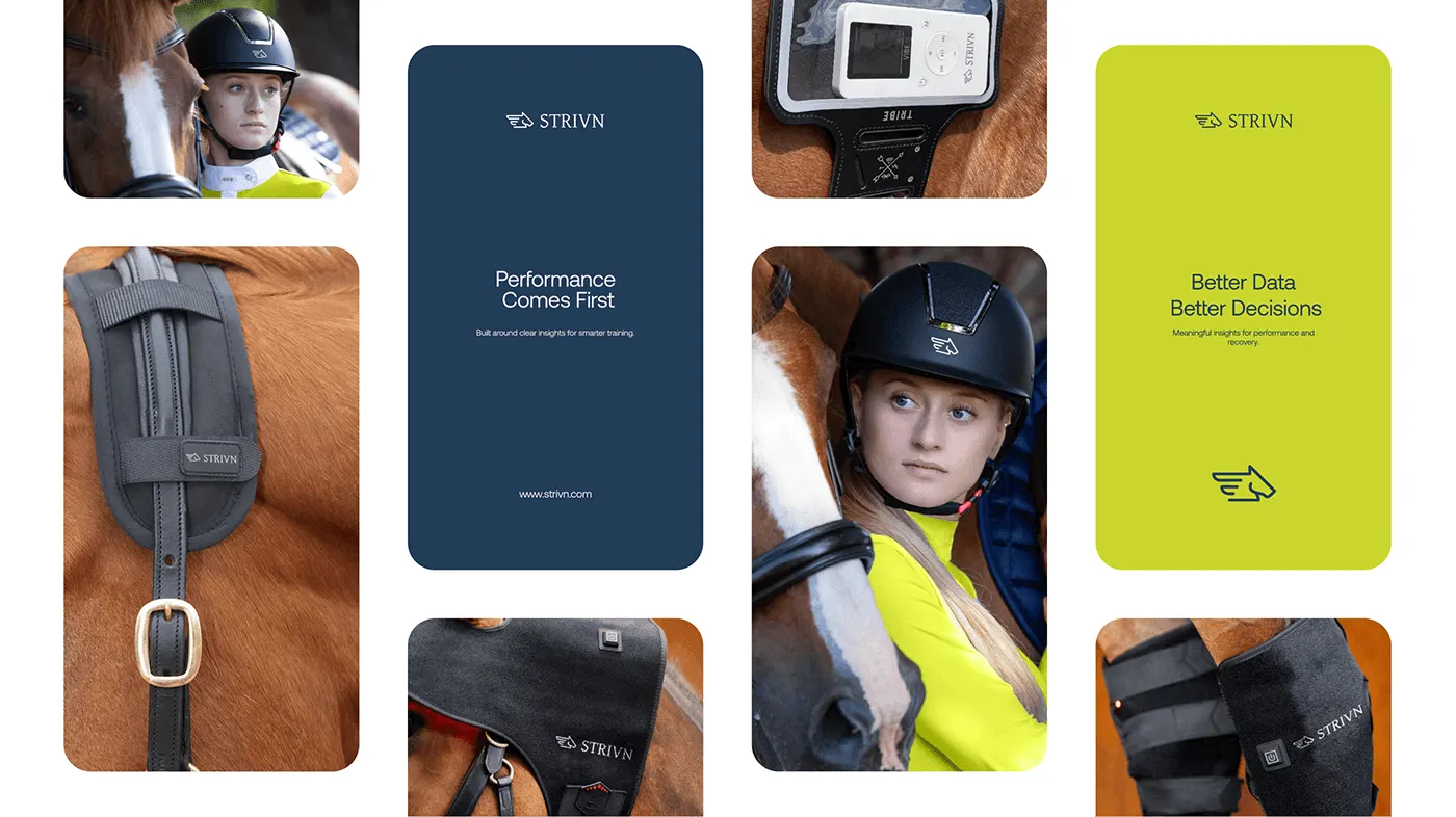 STRIVN equine health tech branding by Jakaria Mahmud, board 20