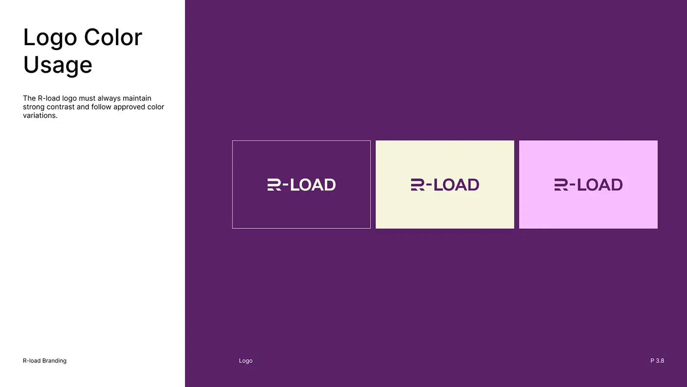 R-Load EV charging brand identity by Jakaria Mahmud, board 13
