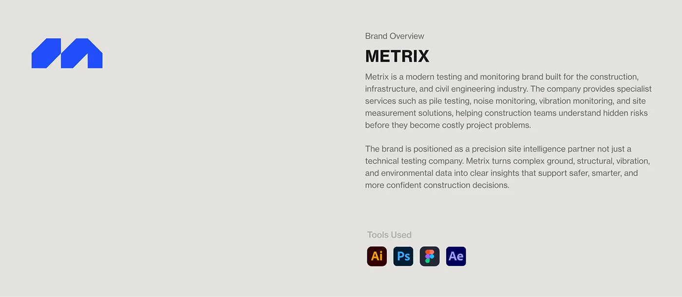 Metrix construction brand identity by Jakaria Mahmud, board 2