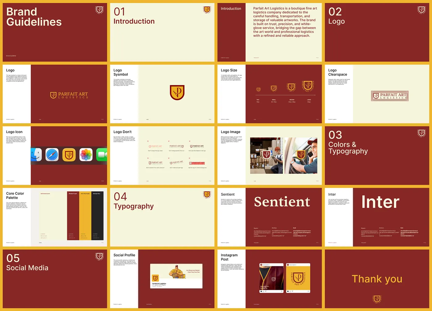 Parfait Art Logistic logistics brand identity by Jakaria Mahmud, board 6