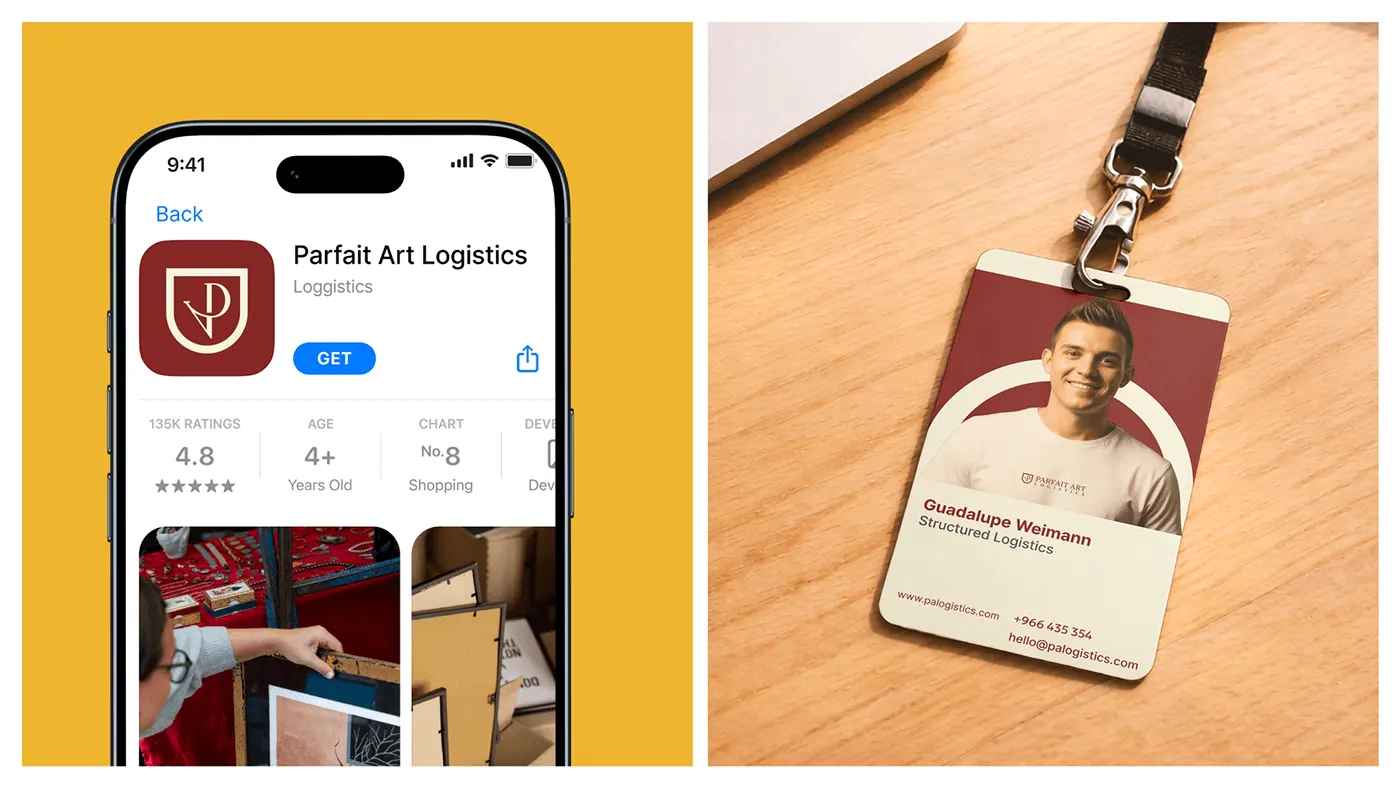 Parfait Art Logistic logistics brand identity by Jakaria Mahmud, board 11
