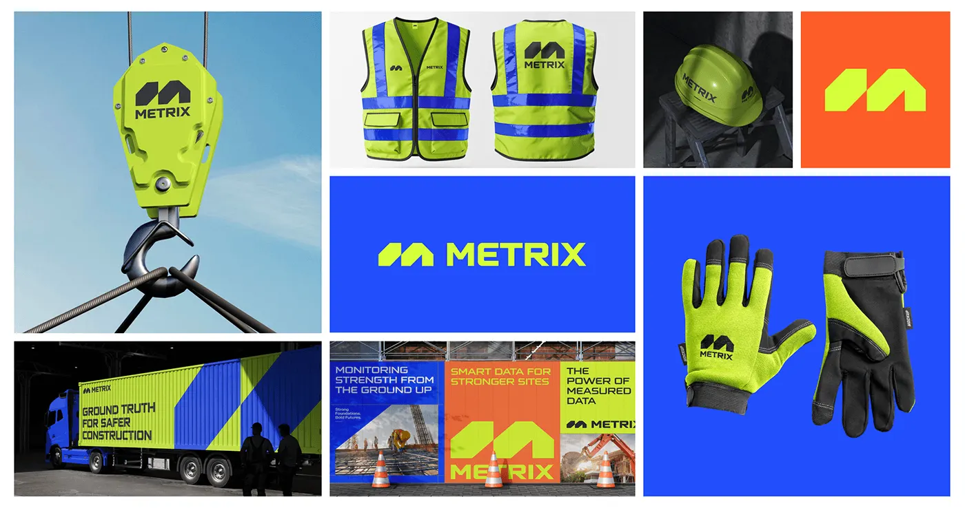 Metrix construction brand identity by Jakaria Mahmud, board 3