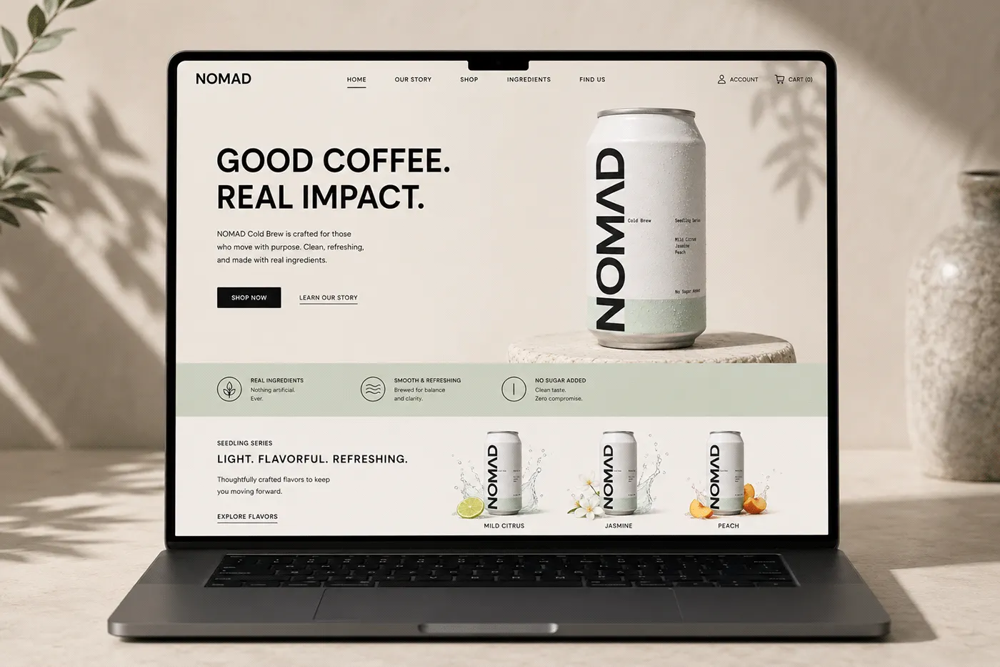 NOMAD Coffee brand identity and packaging by Jakaria Mahmud, board 13