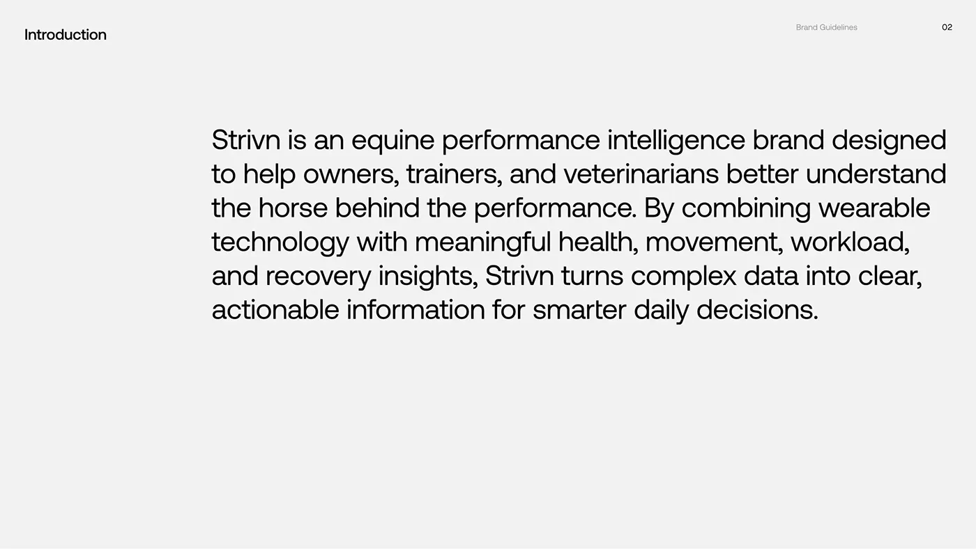 STRIVN equine health tech branding by Jakaria Mahmud, board 2