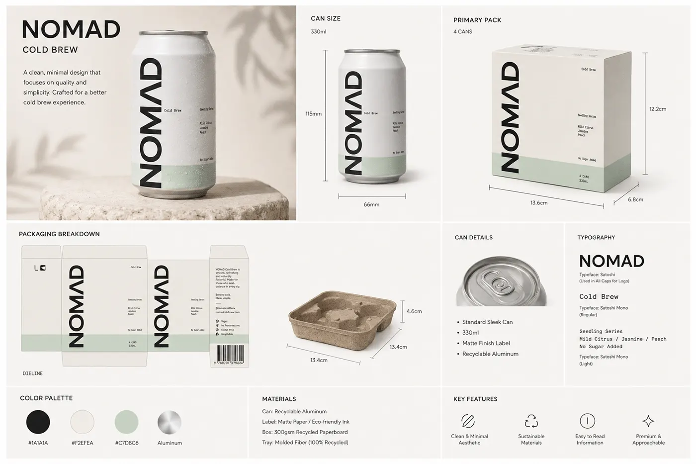NOMAD Coffee brand identity and packaging by Jakaria Mahmud, board 8