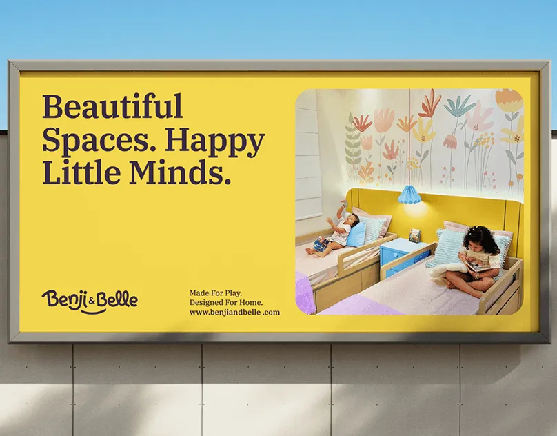 Benji & Belle: kids wall decor brand identity by Jakaria Mahmud