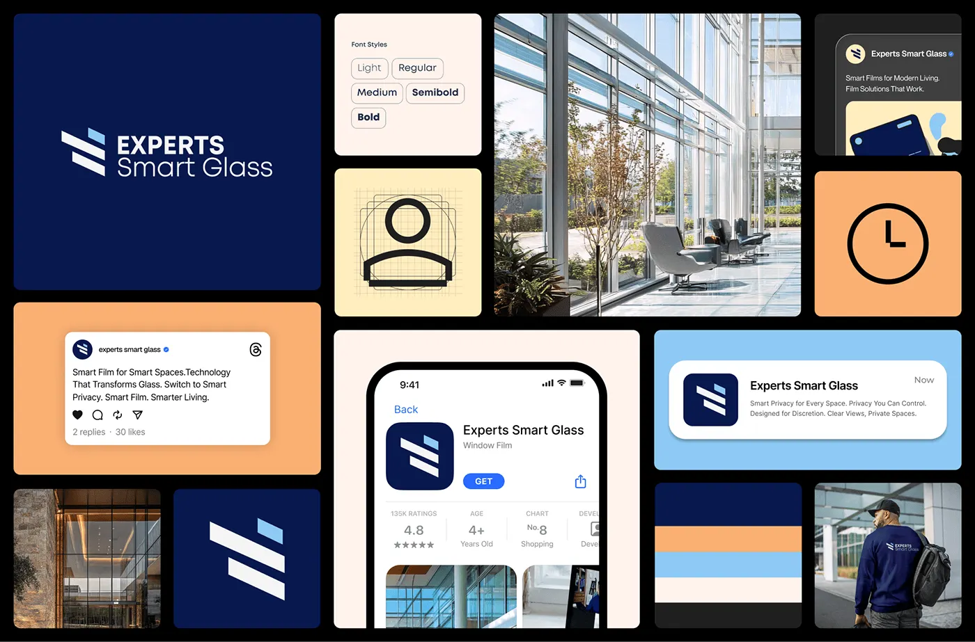 Expert Smart Glass smart glass technology brand identity by Jakaria Mahmud, board 3