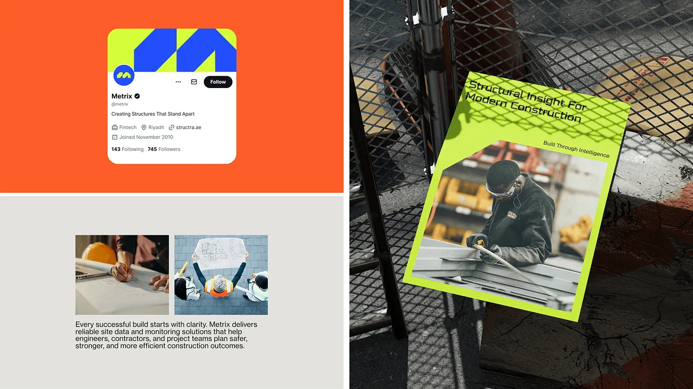 Metrix construction brand identity by Jakaria Mahmud, board 18