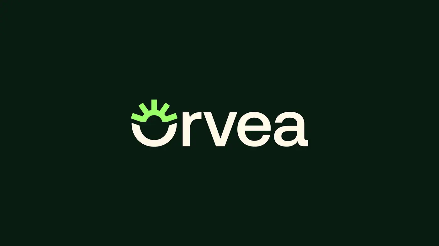 ORVEA solar technology logo in green on a dark green background