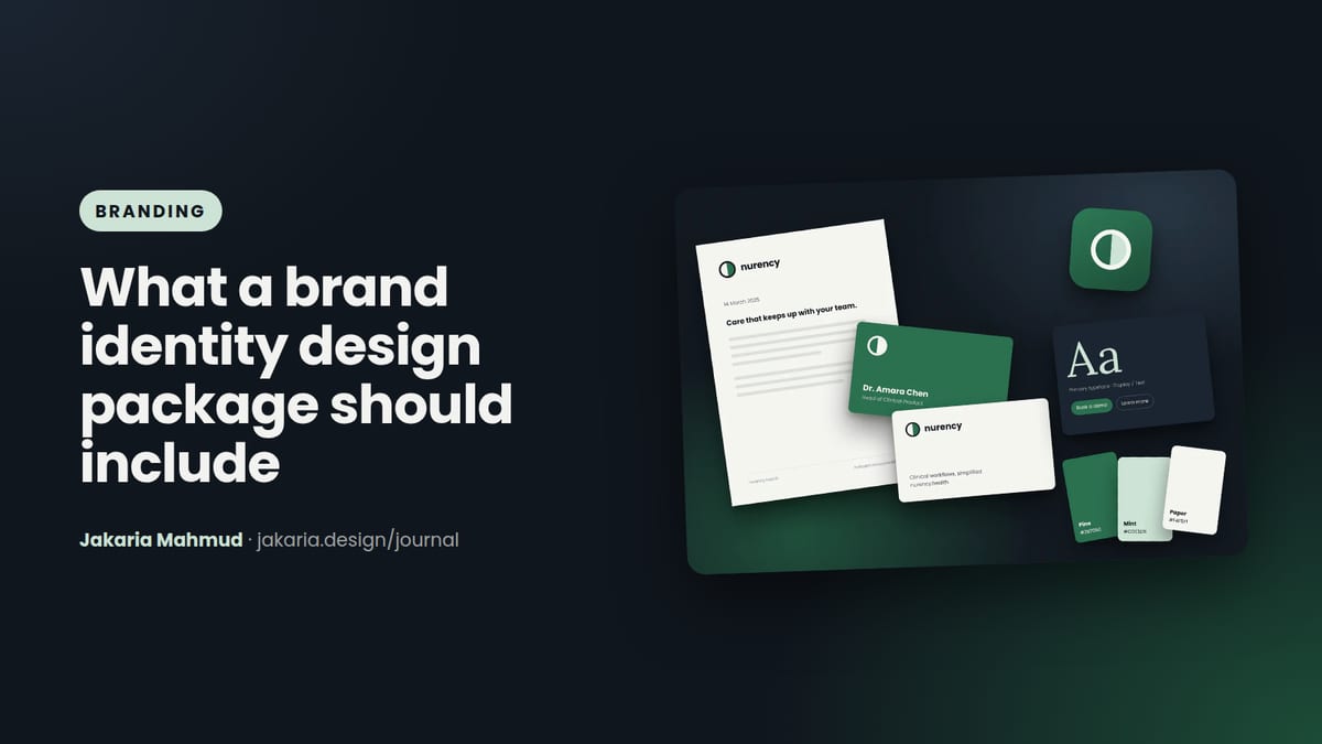 Cover: What a brand identity design package should include, and what a logo alone misses