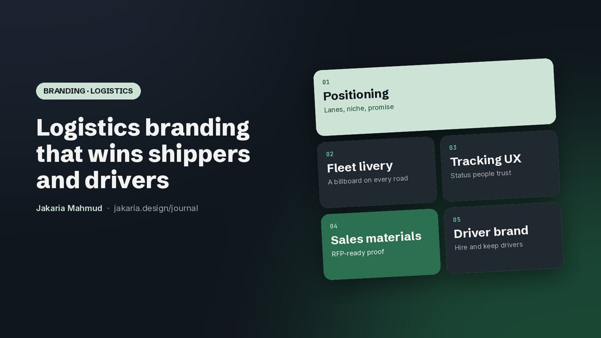 Cover: Logistics company branding: how freight, 3PL and delivery brands win shippers, drivers and trust