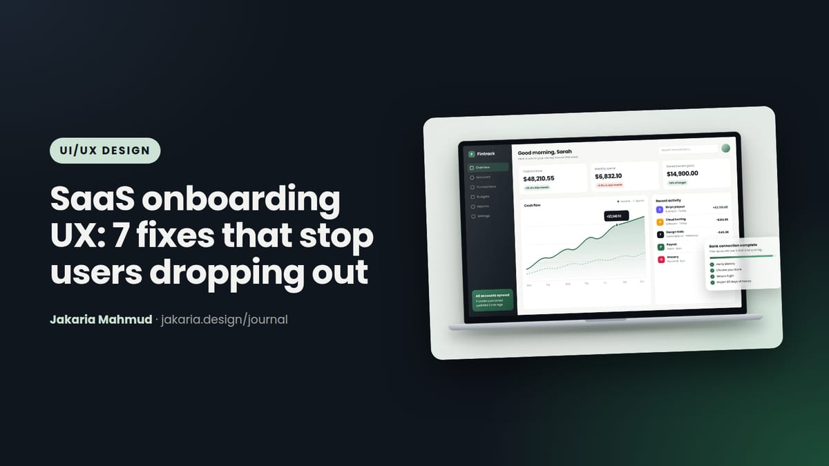 Cover: SaaS onboarding UX: seven fixes that stop users dropping out before they activate