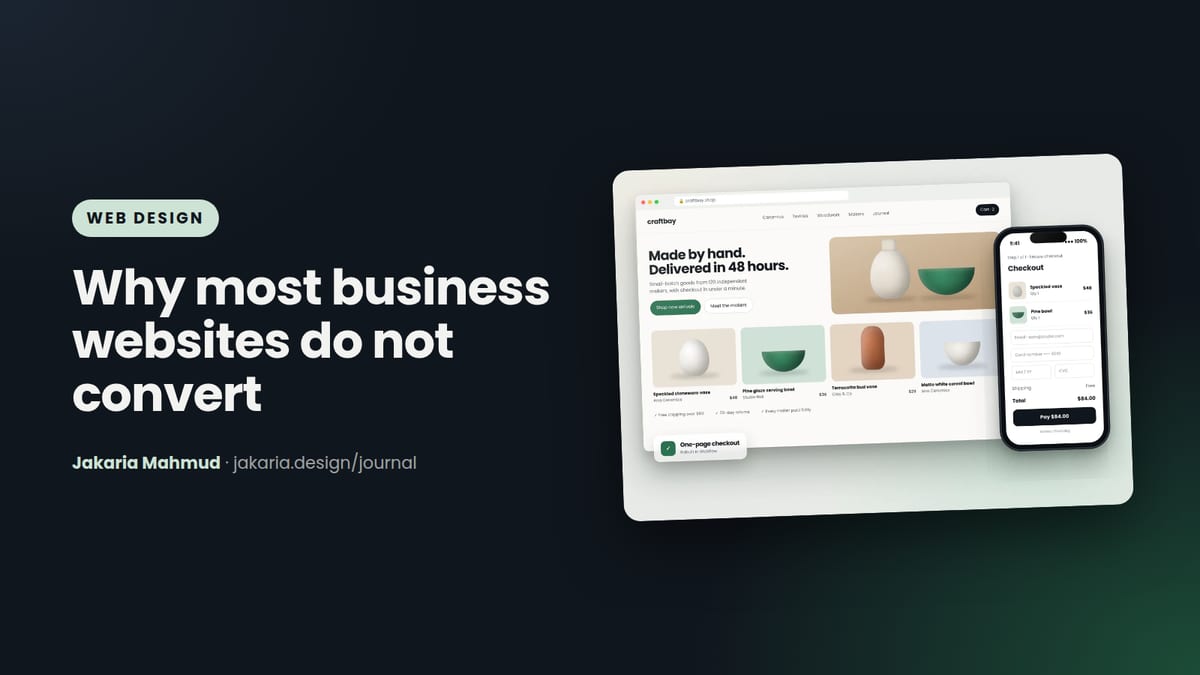 Cover: Why most business websites do not convert, and the three fixes that change it